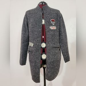 Colynn Grey Cardigan with Patches, One Size Fits All (TU)